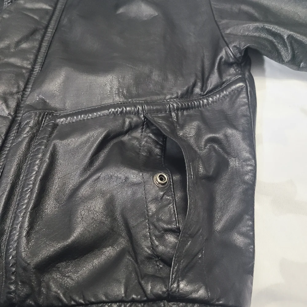 Wilson's‎ Motorcycle Men's Black Vintage Leather Jacket Size 42